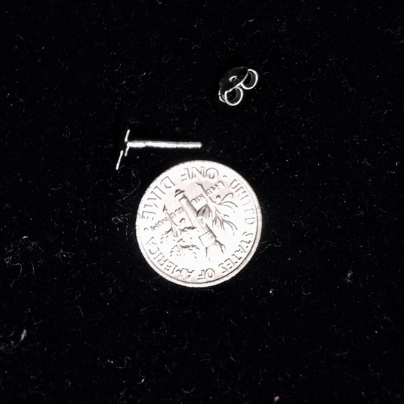 925 Sterling Silver Cross Kids Cross Earrings - Picture 3 of 5